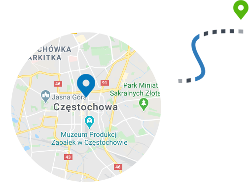 Częstochowa - mapa