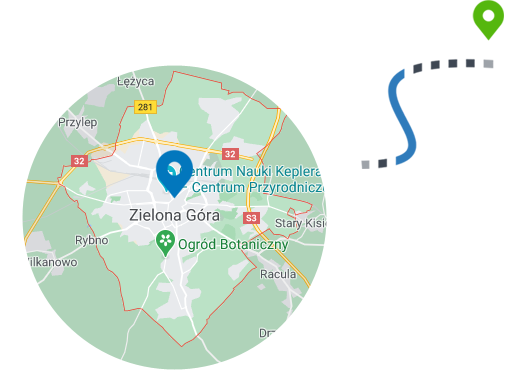 Zielona Góra - mapa