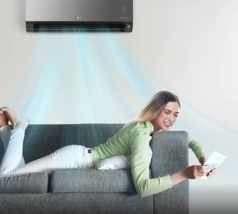 Unité Intérieure LG Artcool UVnano Mirror WiFi - 2,5 KW (9000 BTU) - AC09BK.NSJ