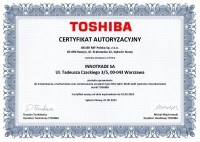 Certyfikat TOSHIBA