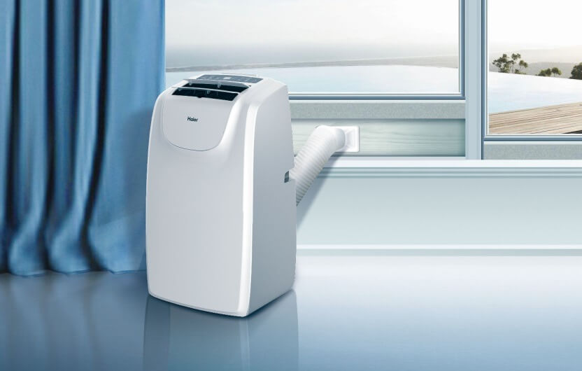 Klimatyzator przenośny po montażu