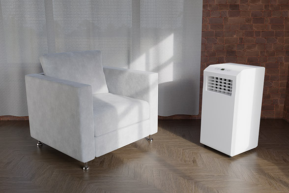 klimatyzator przenośny w sypialni