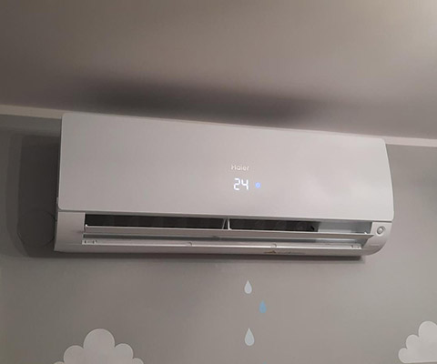 Jednostka wewnętrzna Haier w pokoju dziecięcym w Poznaniu
