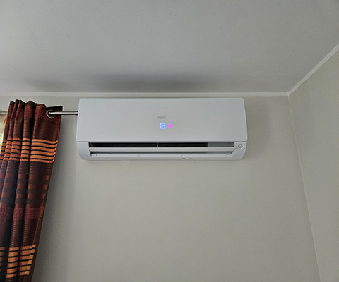 wewnętrzny klimatyzator Haier we wrocławskim domku