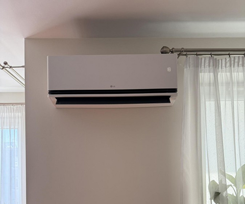 Jednostka wewnętrzna LG zamontowana w domu w Białymstoku