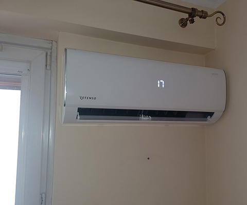 Jednostka wewnętrzna Rotenso zamontowana w mieszkaniu w Białymstoku