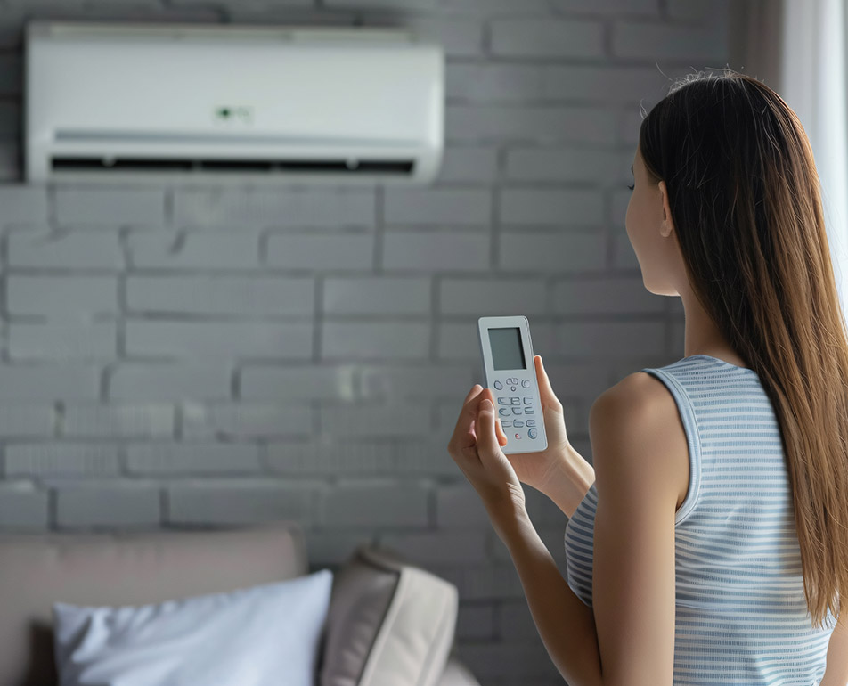 Rzeszów — Zalesie, klimatyzator na ścianie po montażu