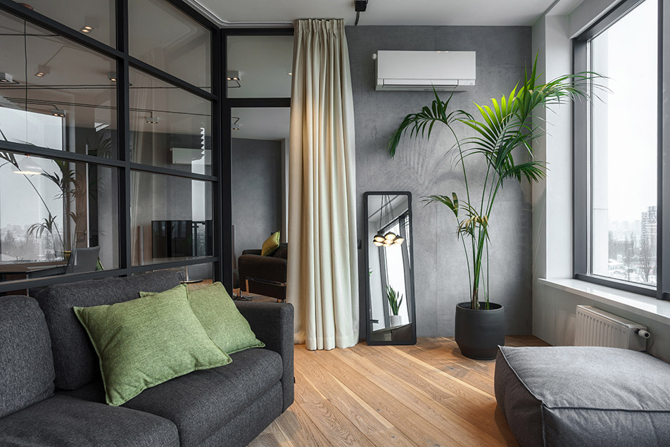 Klimatyzator zamontowany w bloku na Słocinie