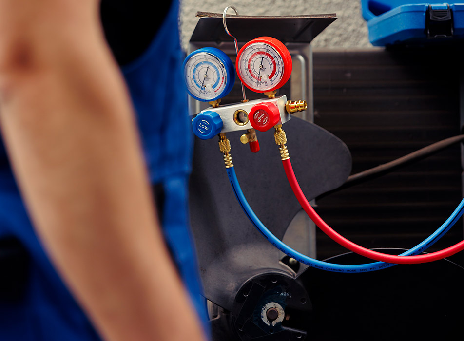 Rzeszów — Pułaskiego, klimatyzator na ścianie po montażu