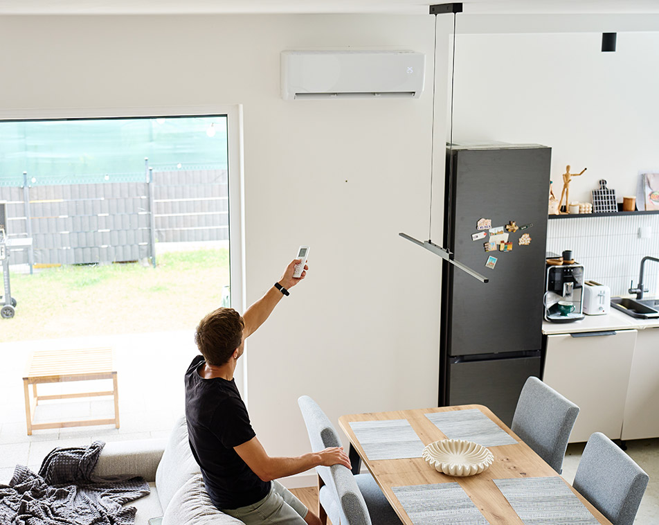 Piastów Rzeszów, klimatyzator zamontowany w kuchni