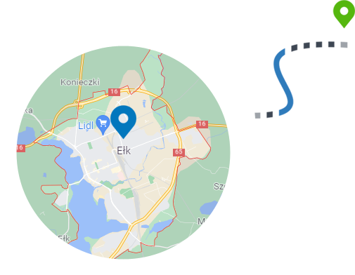 Ełk - mapa