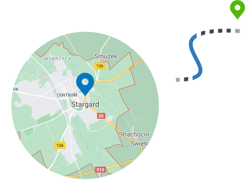 Stargard - mapa