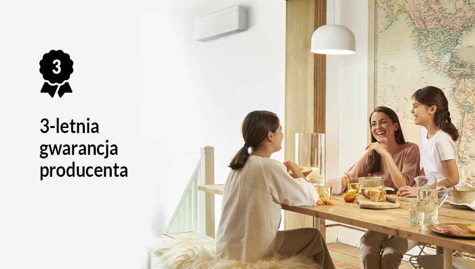 Klimatyzator Daikin z 3-letnią gwarancją producenta