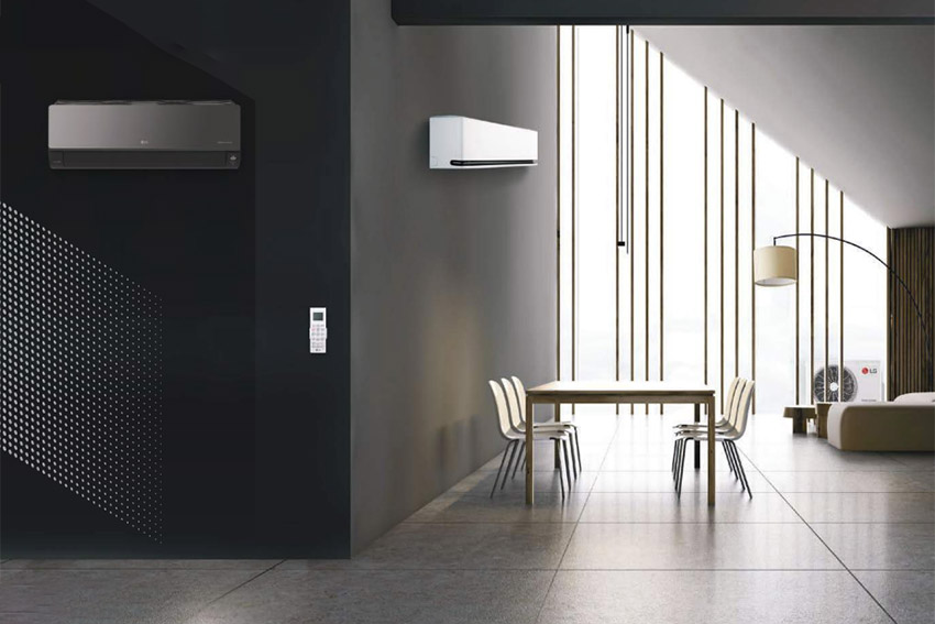 Przykładowe rozmieszczenie systemu multisplit LG