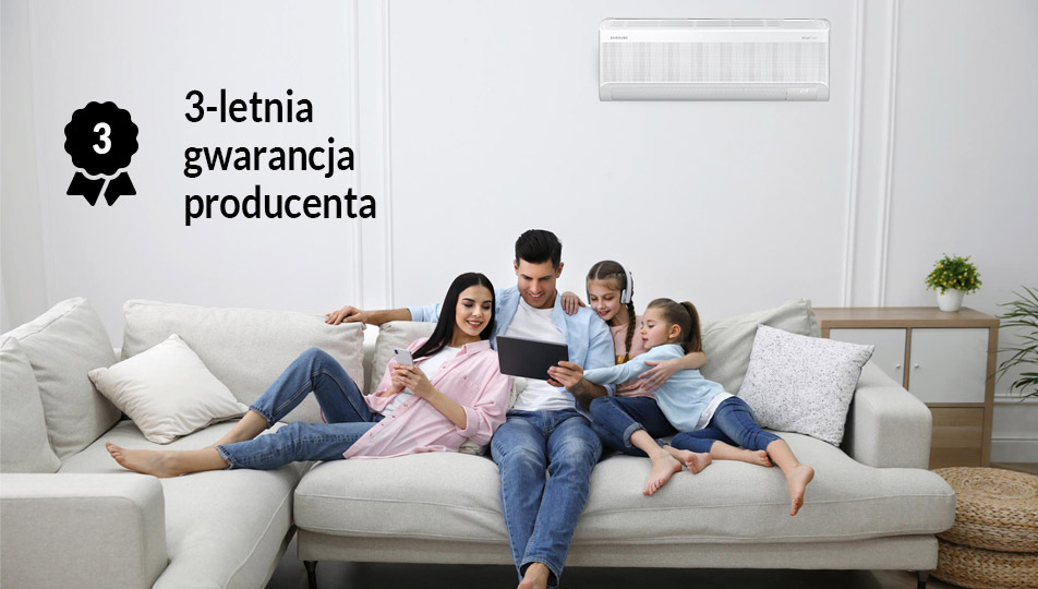 Klimatyzator Samsung z 3-letnią gwarancją producenta
