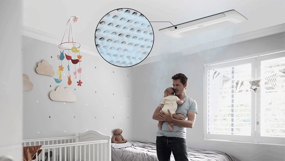 1-kierunkowy klimatyzator kasetonowy Wind-Free™