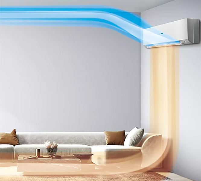 Coanda Plus – równomierny nawiew powietrza w klimatyzatorze Haier Pearl Neo Plus