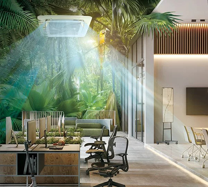 obwodowy przepływ powietrza w Haier Cassette