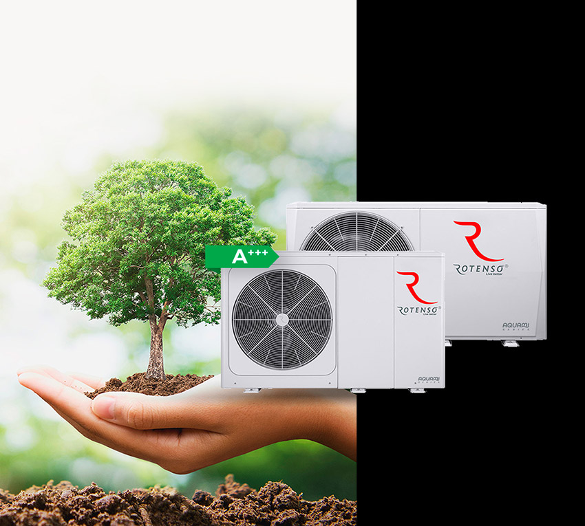 Rotenso Aquami Monoblock 4 kW klasa energetyczna A+++ dla ogrzewania podłogowego i niskiego zużycia energii