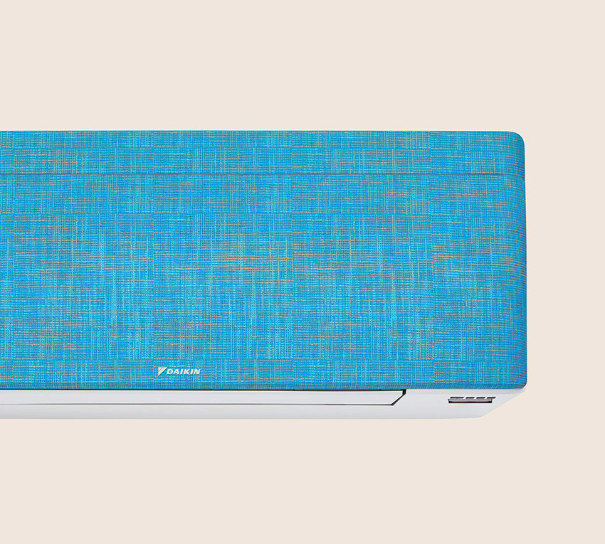 Designerski klimatyzator Daikin Stylish Colourful Fabric z tekstylnym wykończeniem i wzornictwem premium