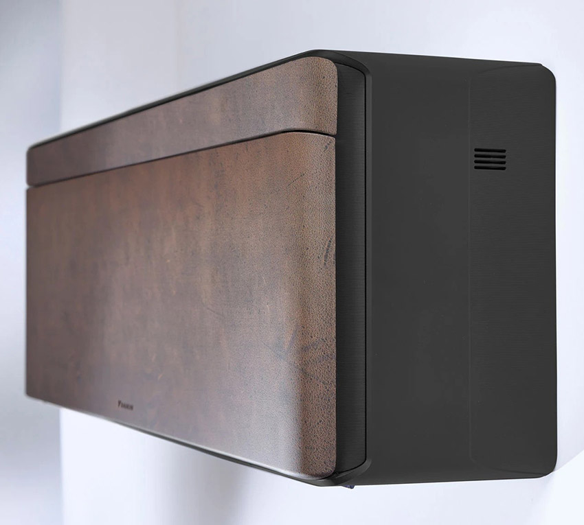 Energooszczędny Daikin Stylish Dark Brown Leather do całorocznego chłodzenia i wydajnego grzania