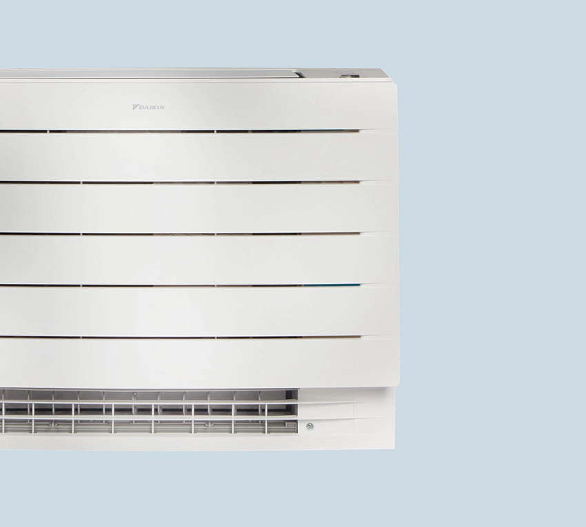 Podwójny nawiew w Daikin Perfera F równomiernie rozprowadzający ciepłe powietrze