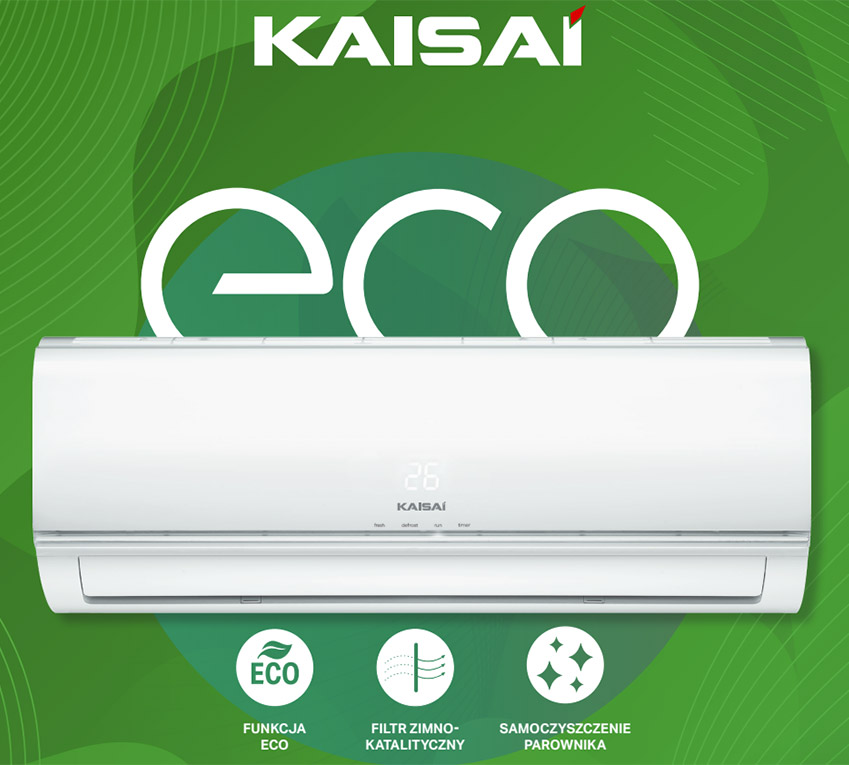 Filtr zimnokatalityczny i filtr Bio HEPA w klimatyzatorze Kaisai Eco