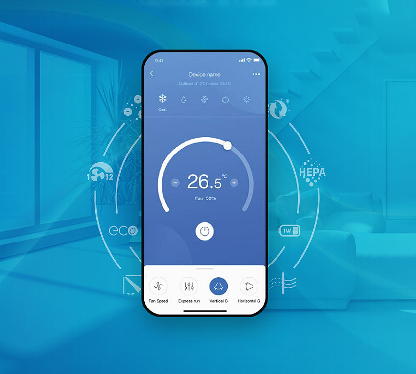 Sterowanie Wi-Fi klimatyzatorem Kaisai ART White
