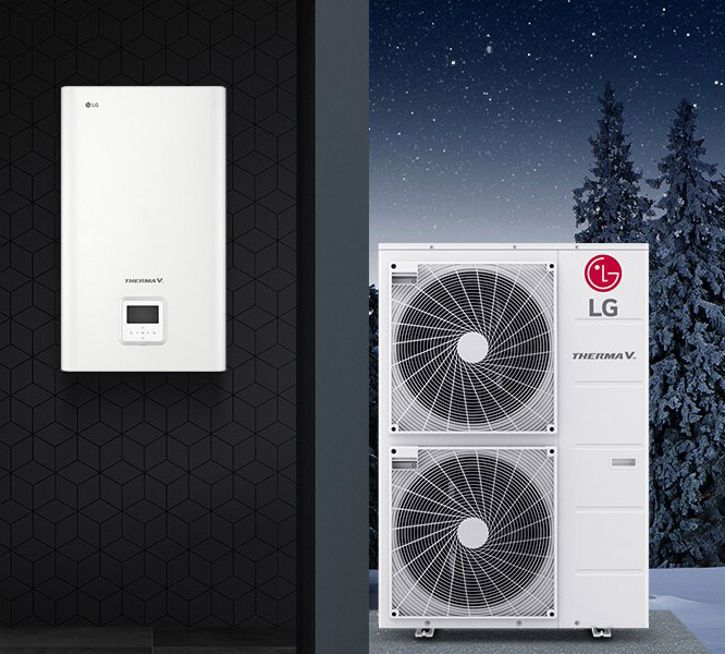 Hydro Box LG THERMA V Hydrosplit R32 16 kW w instalacji