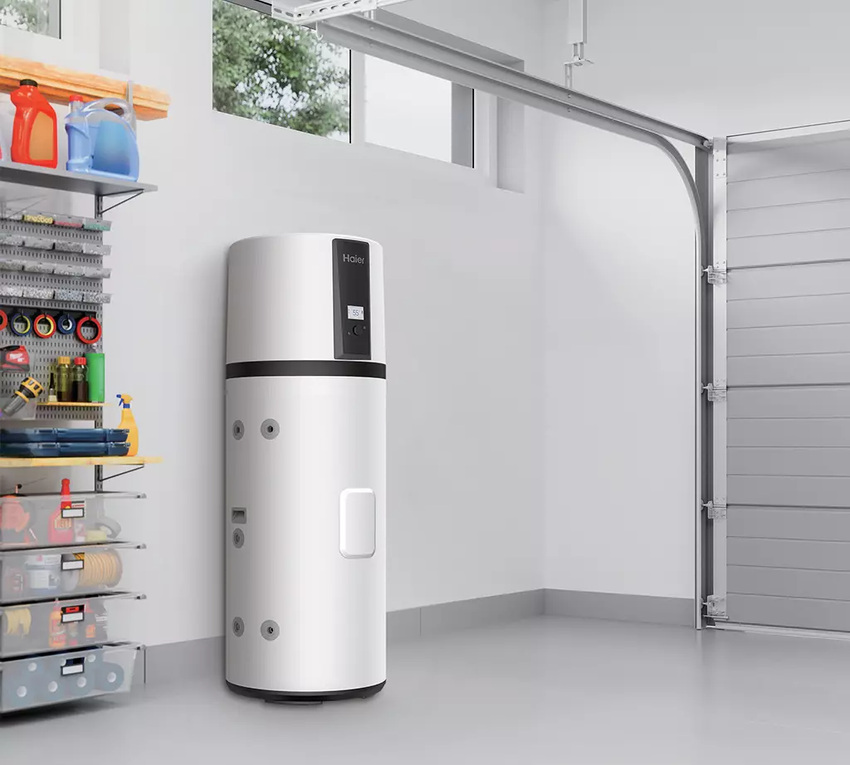 Aranżacja wnętrza z pompą do ciepłej wody użytkowej Haier — materiał rodziny