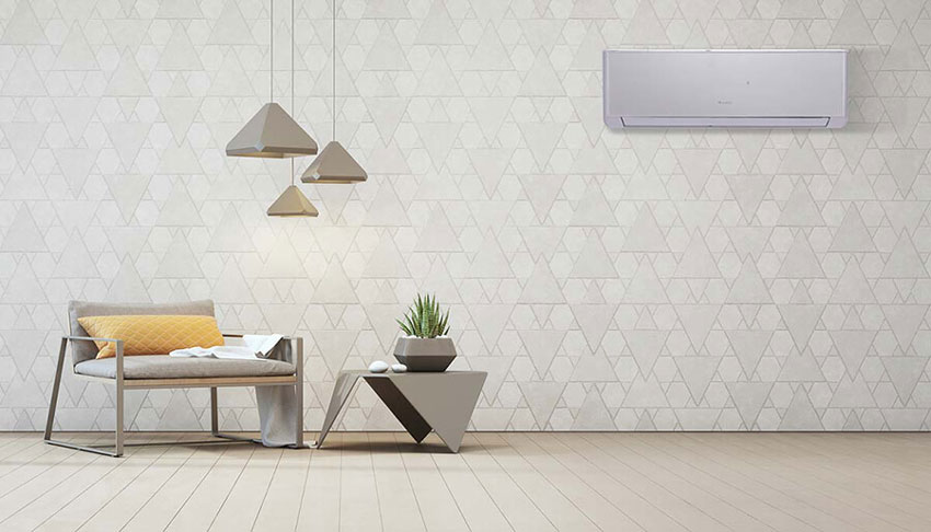 Aranżacja klimatyzatora Gree Amber Standard Silver