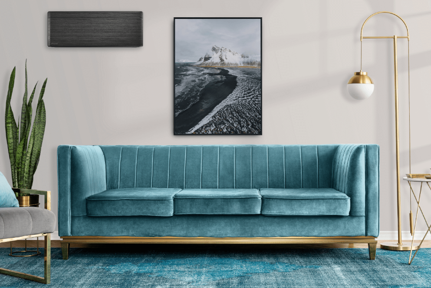 Aranżacja klimatyzatora Daikin Stylish Blackwood