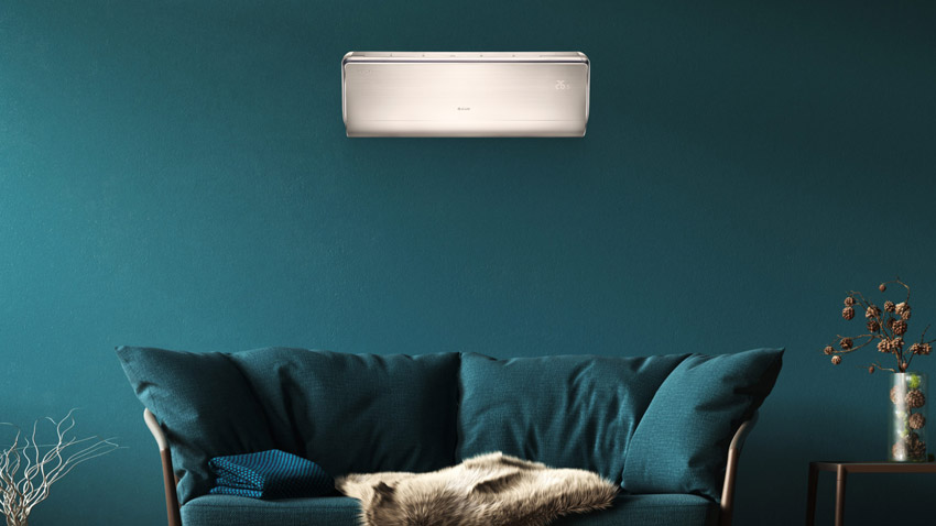 Aranżacja klimatyzatora Gree U-Crown Champagne