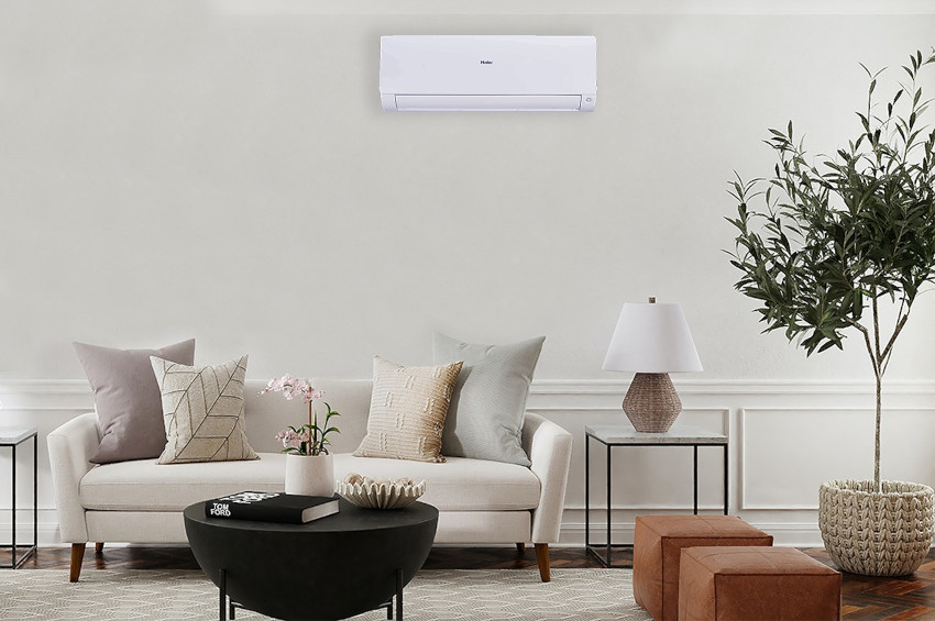 Aranżacja klimatyzatora Haier Flexis Plus White Shine