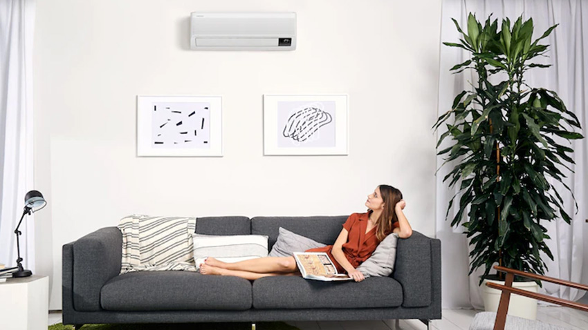 Aranżacja klimatyzatora Samsung Wind-Free Pure 1.0