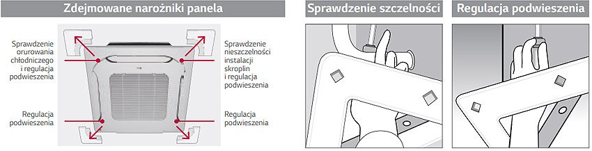 LG Standard Inverter zdejmowane narożniki panela