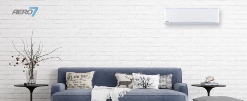 Klimatyzator Panasonic w aranżacji w salonie 