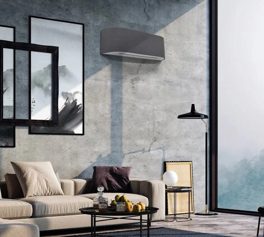 Klimatyzator Toshiba Haori w salonie - aranżacja