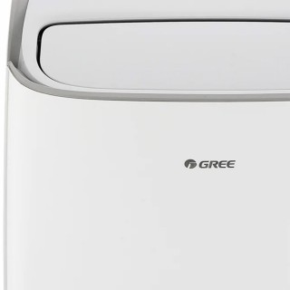 Klimatyzator przenośny Gree Moma zbliżenie na górną część, logo