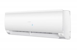 Haier Nordic Flexis Plus White Shine - widok bokiem, otwarta żaluzja