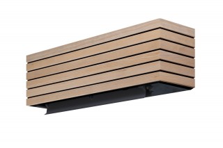 Toshiba Daiseikai 10 Wood - widok z boku, otwarta żaluzja