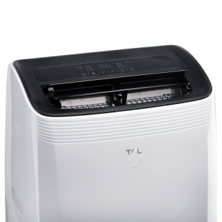 TCL TAC-16CPB/NZW - widok góra, żaluzje oraz panel sterowania