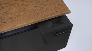 Daikin Stylish Dark Wood - zbliżenie na panel sterowania