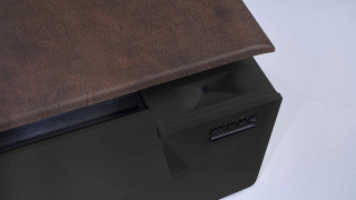 Daikin Stylish Dark Brown Leather - zbliżenie na panel sterowania