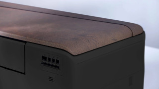 Daikin Stylish Dark Brown Leather - zbliżenie na panel sterowania