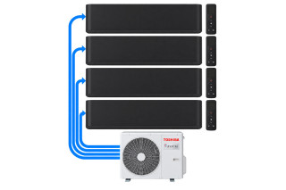 Multisplit Toshiba Shorai Curve Black - klimatyzator multisplit do 4 pomieszczeń