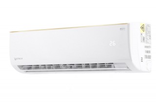 Klimatyzator ścienny split Rotenso Roni X, widok z boku, otwarte żaluzje