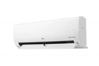 Klimatyzator LG Deluxe, widok z boku, otwarte żaluzje